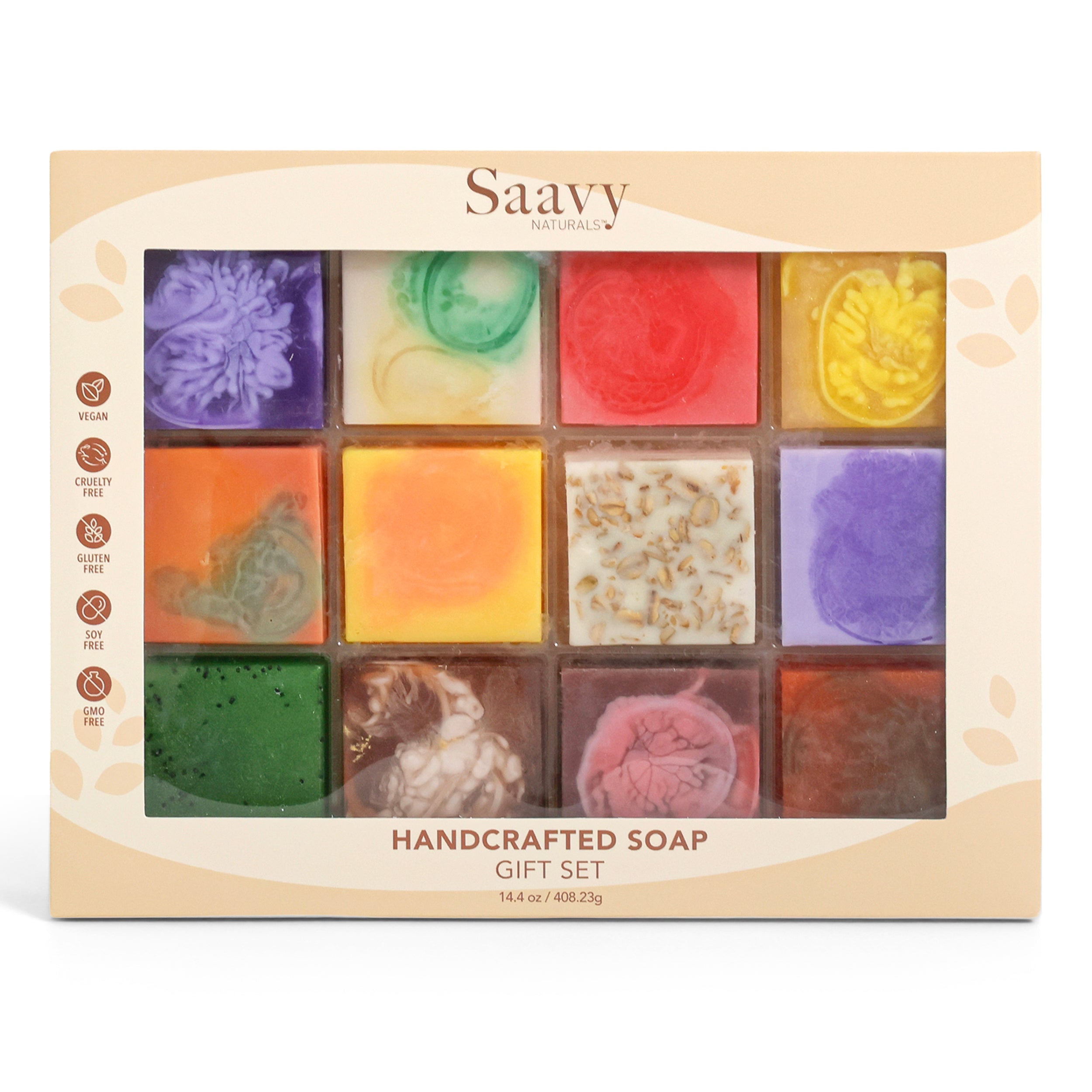 12-Pack Square Artisan Soap Variety Gift Set – Saavy Naturals