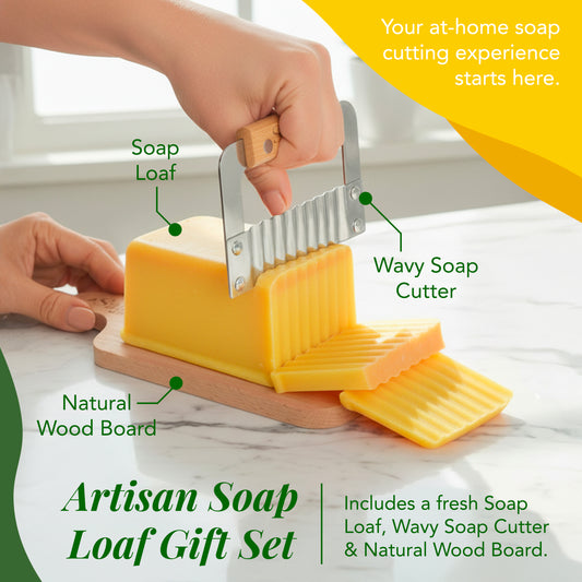 Yuzu & Meyer Lemon 1 lb Handcrafted Artisan Soap Loaf Gift Set