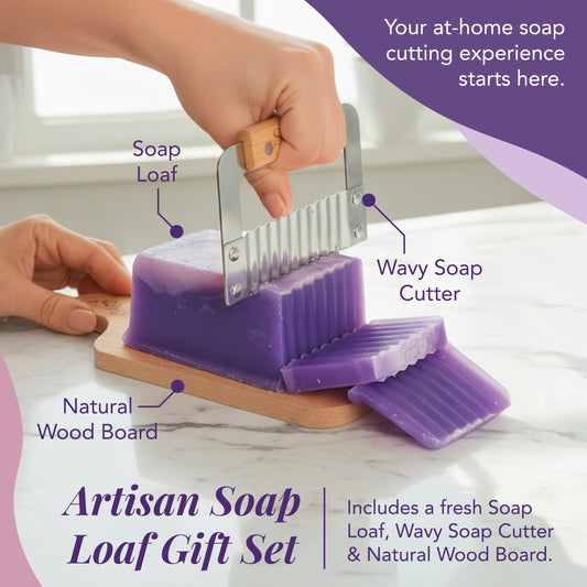 Plumeria Violet 1 lb Handcrafted Artisan Soap Loaf Gift Set