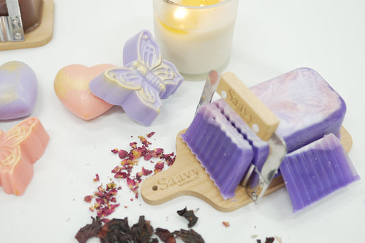Plumeria Violet 1 lb Handcrafted Artisan Soap Loaf Gift Set