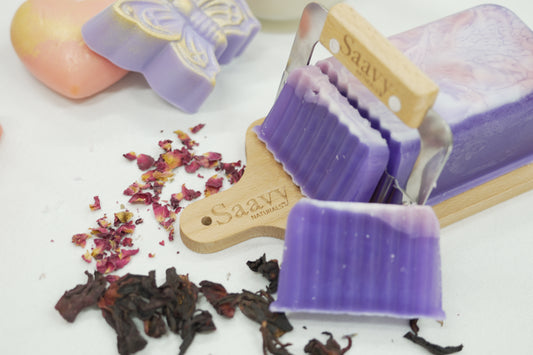Plumeria Violet 1 lb Handcrafted Artisan Soap Loaf Gift Set