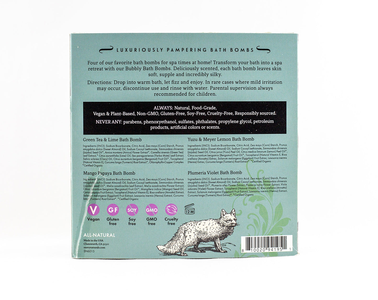 Saavy Naturals Holiday Bath Bomb Gift Set