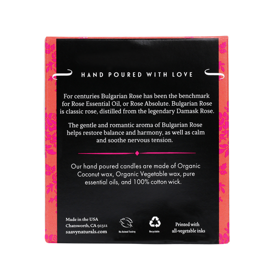 Natural Coconut Oil Candle - Bulgarian Rose