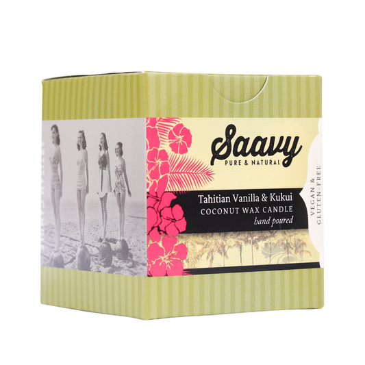 Natural Coconut Oil Candle - Tahitian Vanilla & Kukui