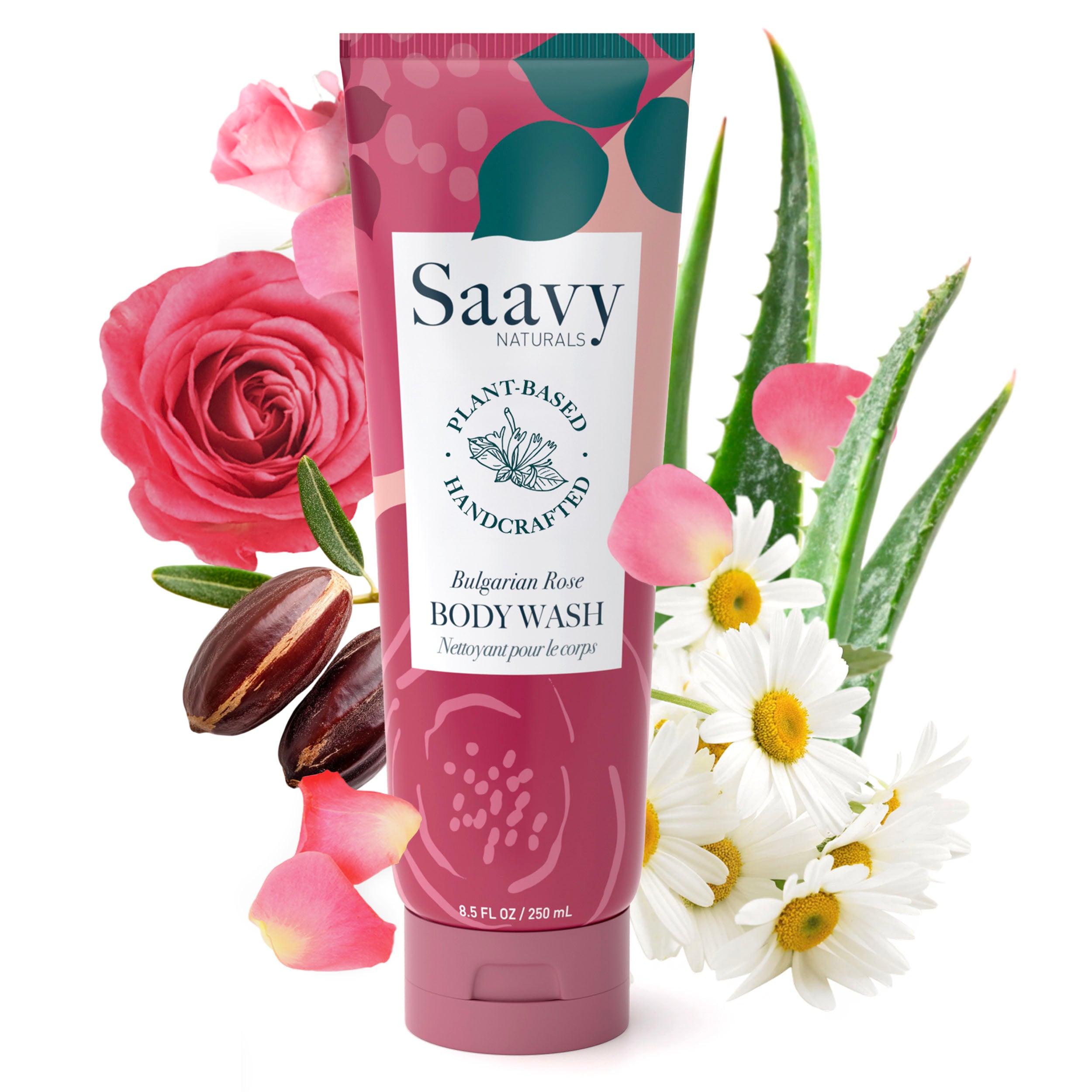 Natural And Organic Body Wash | Bulgarian Rose | Saavy Naturals