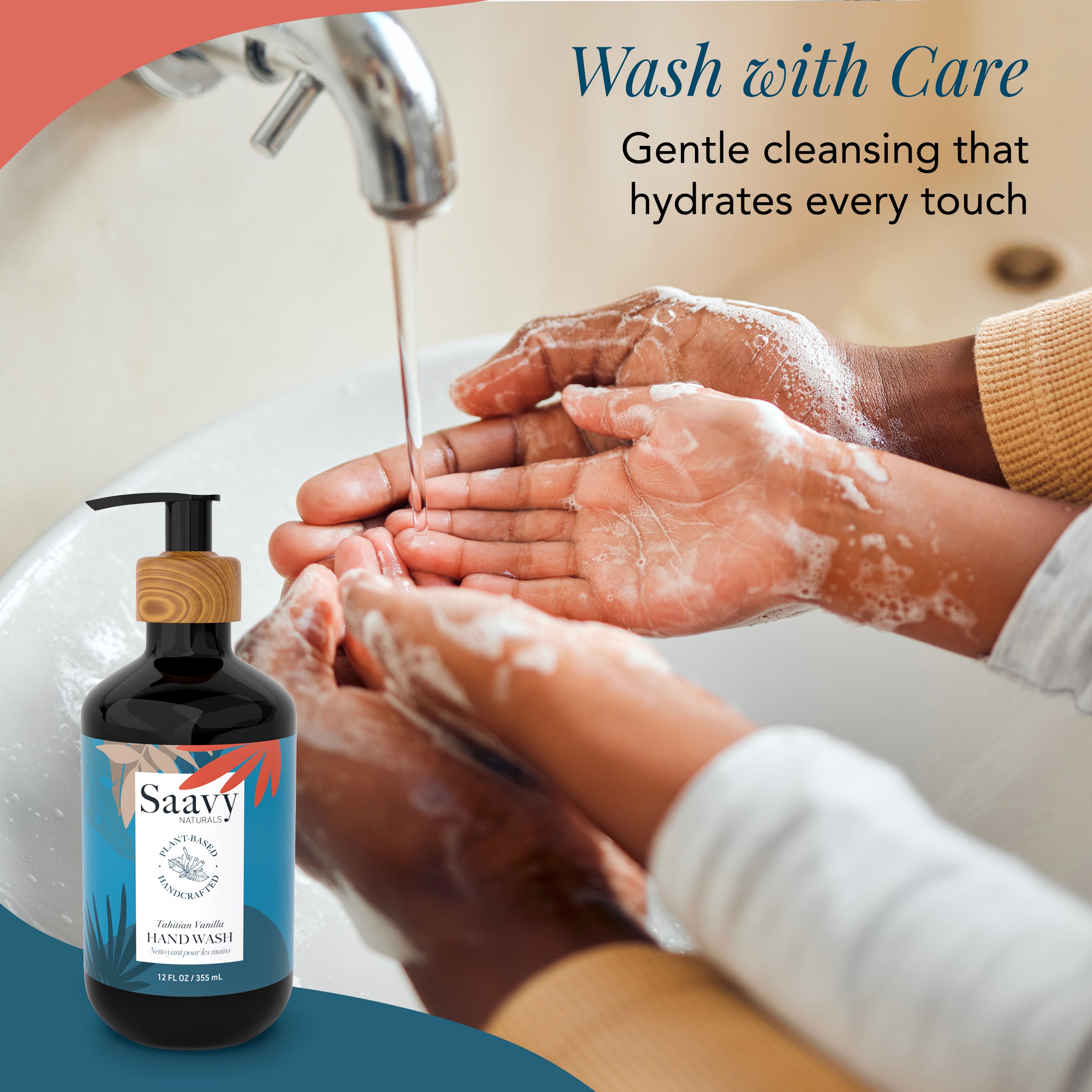 Tahitian Vanilla Hand Wash - Plant-Based | Saavy Naturals