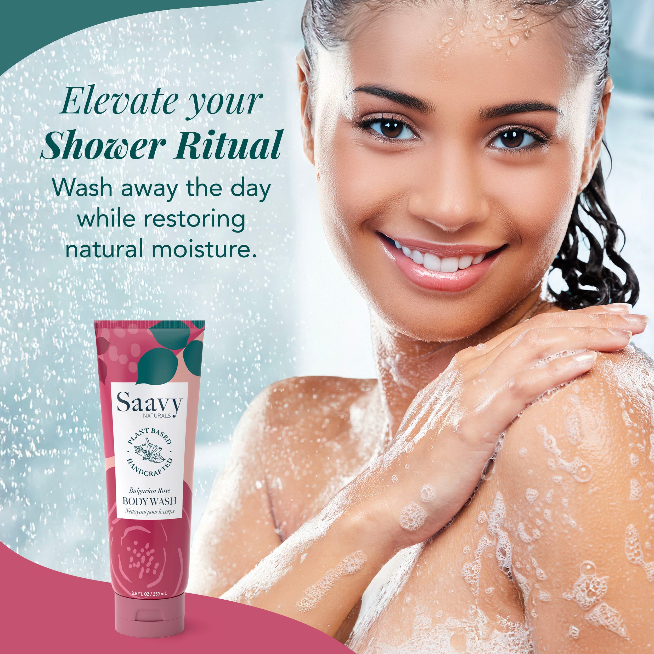 Bulgarian Rose Body Wash - Plant-Based | Saavy Naturals