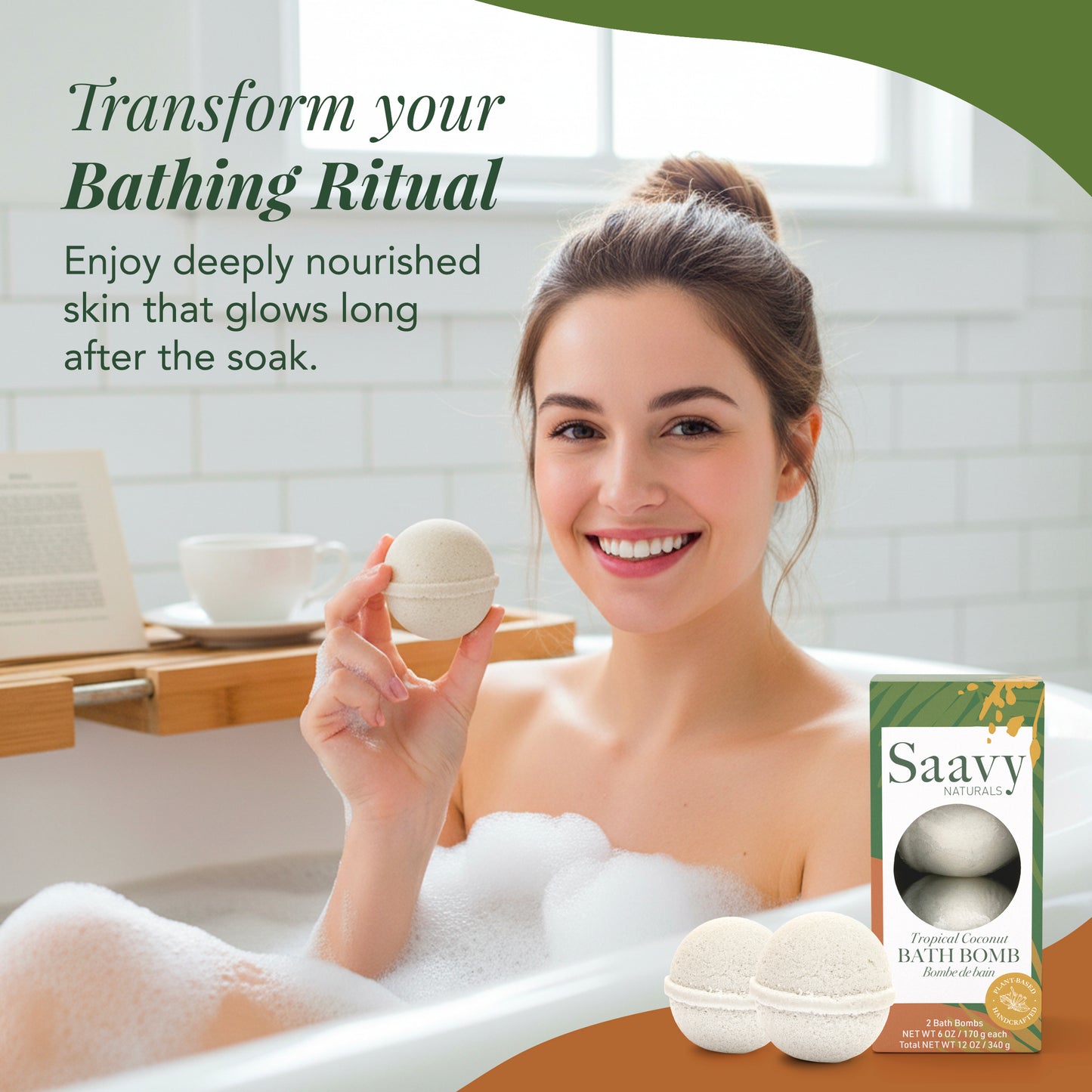 Tropical Coconut Bath Bomb Duo