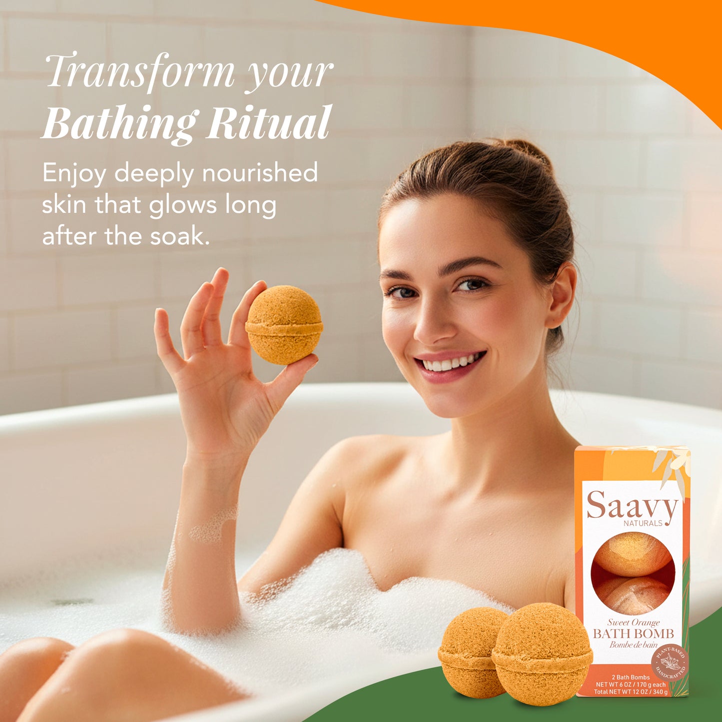 Sweet Orange Bath Bomb Duo