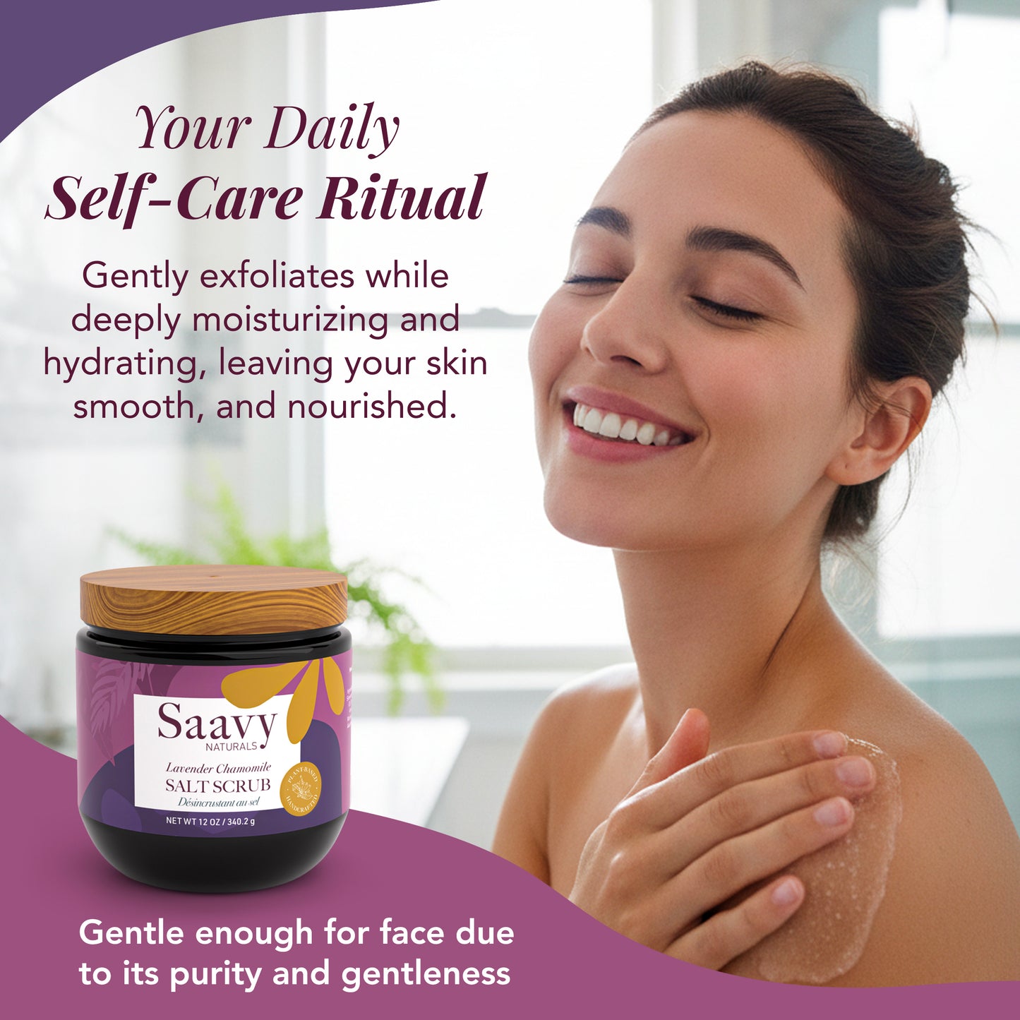 Lavender Chamomile Salt Scrub - view 3