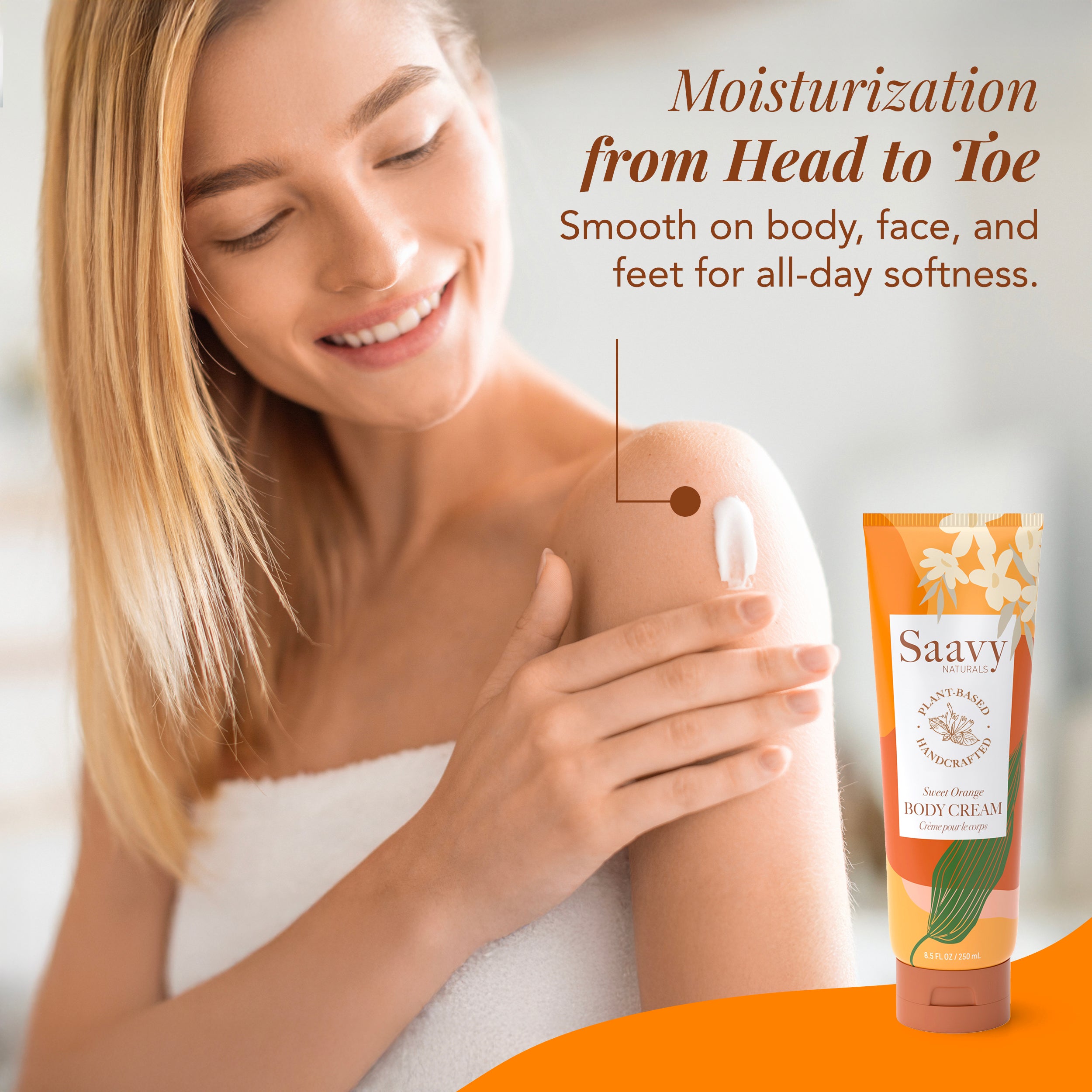 Natural And Organic Body Cream | Sweet Orange | Saavy – Saavy Naturals