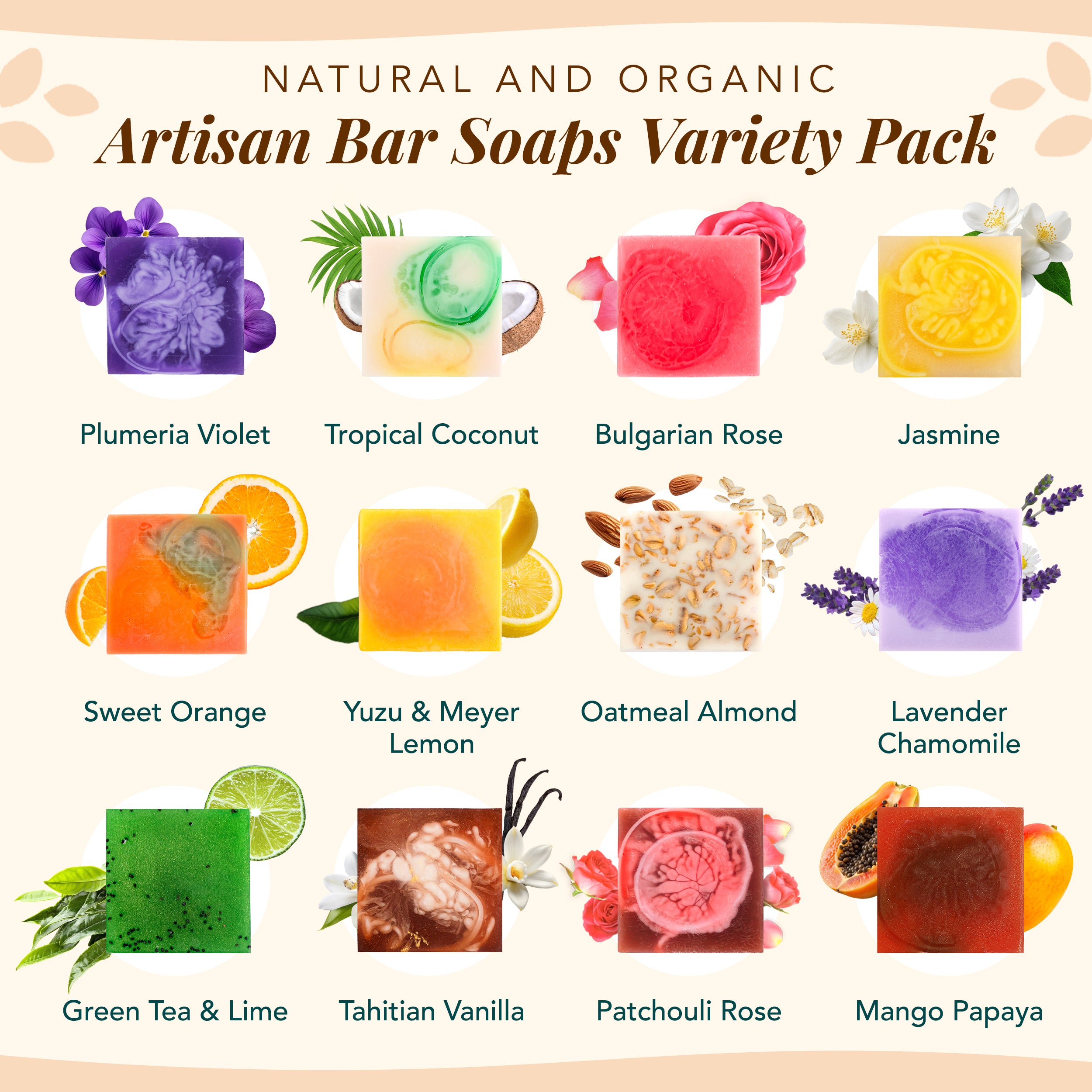 12-Pack Square Artisan Soap Variety Gift Set – Saavy Naturals