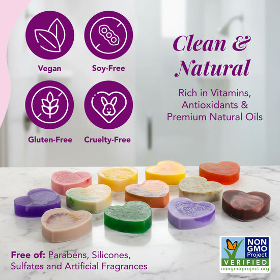 12-Pack Heart Artisan Soap valentine's Gift Set