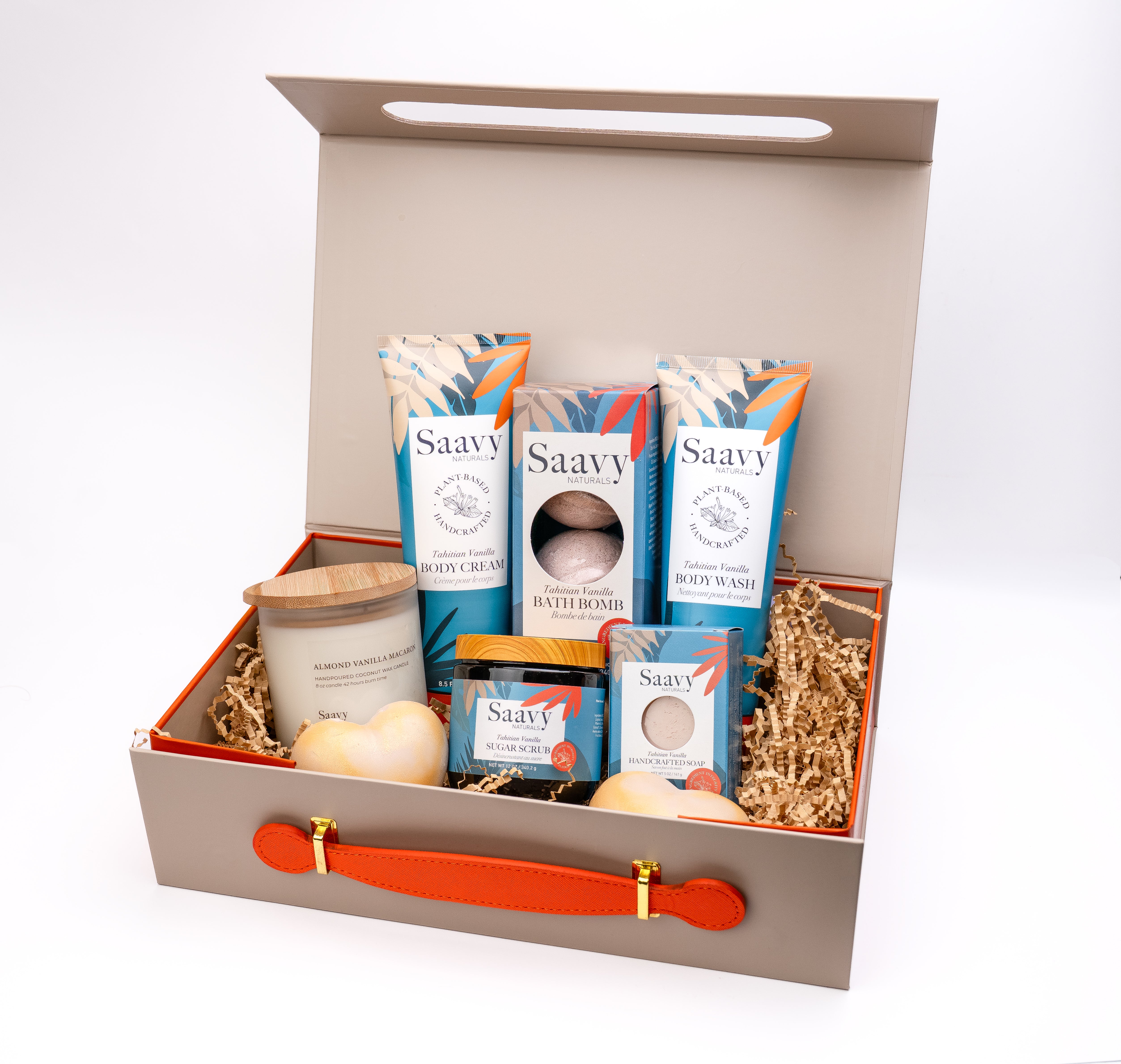 Tahitian Vanilla 9-Piece Spa Gift Set | Saavy Naturals