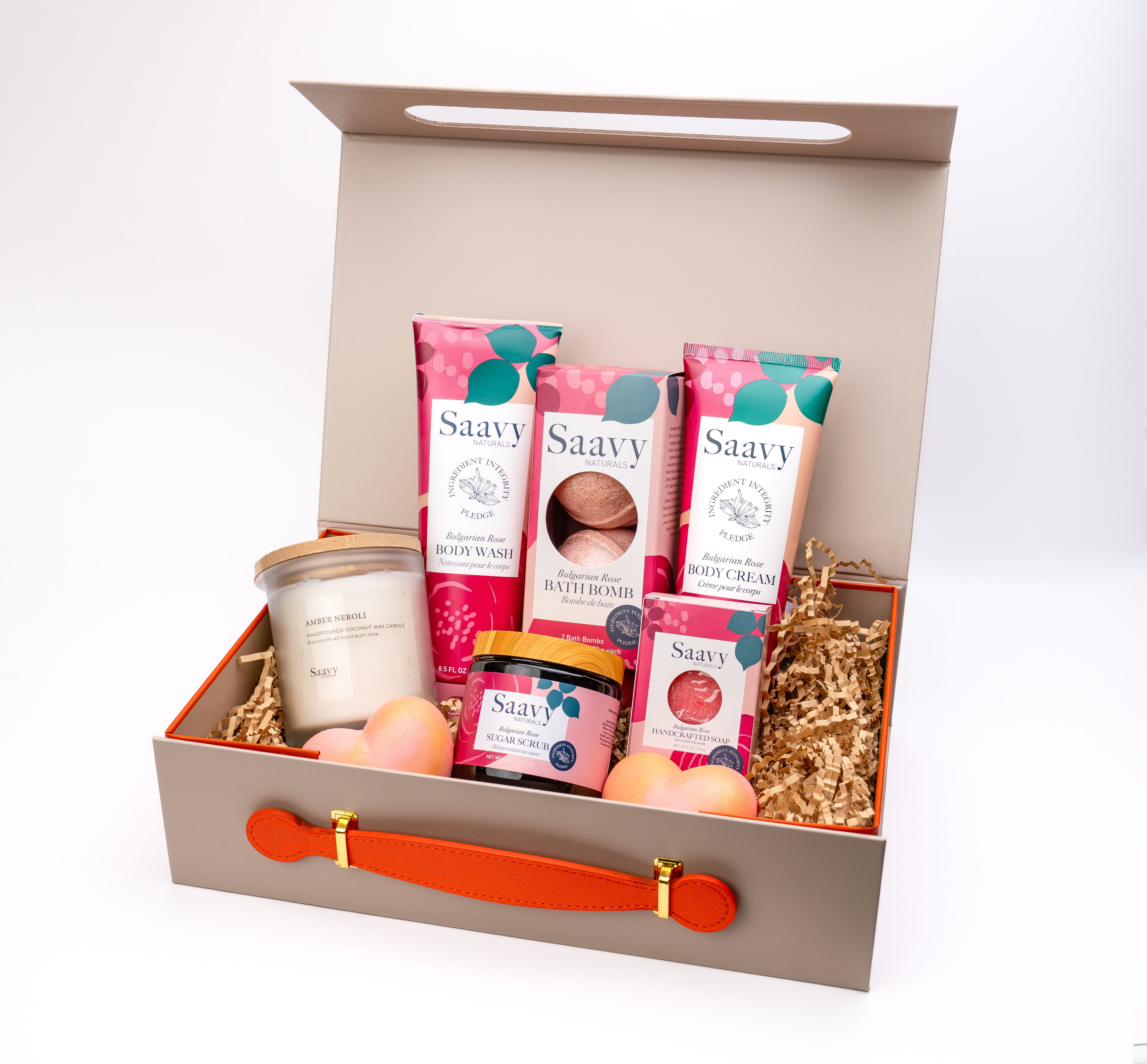 Bulgarian Rose 9-Piece Spa Gift Set | Saavy Naturals