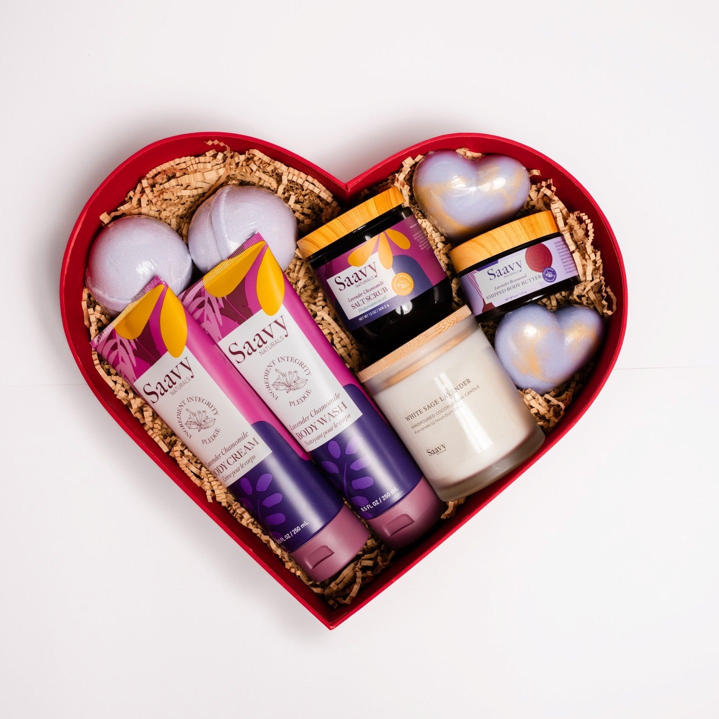 Saavy Naturals 9-Piece Spa Love Gift Set Lavender Chamomile
