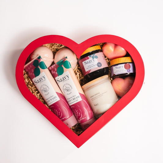 Saavy Naturals 9-Piece Spa Valentines Gift set Bulgarian Rose