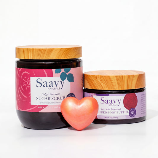 Saavy Naturals Bulgarian Rose Body Care Bundle