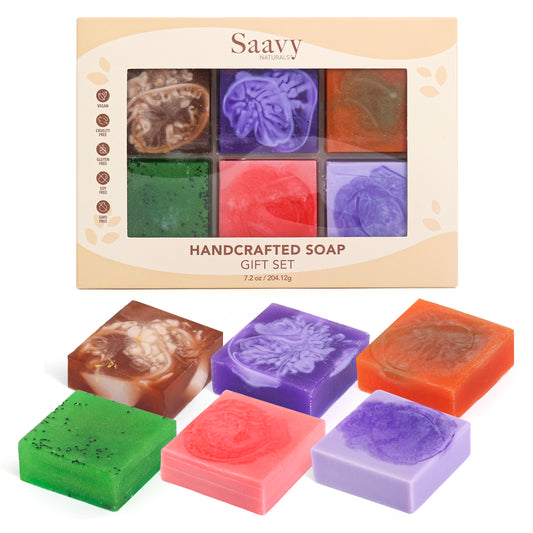 6-Pack Square Artisan Soap Variety Gift Set