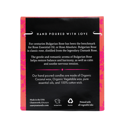 Natural Coconut Oil Candle - Bulgarian Rose