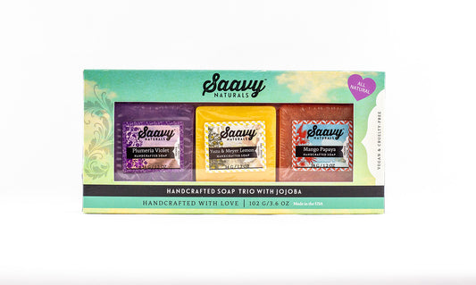 Saavy Naturals Handcrafted Soap Trio Gift Set